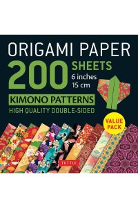 Origami Paper 200 Sheets Kimono Patterns 6' (15 Cm)