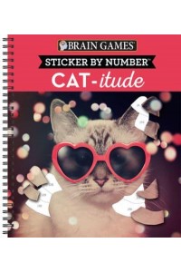 Brain Games - Sticker by Number: Cat-Itude - Brain Games - Sticker by Number