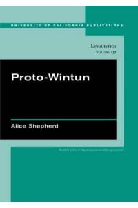 Proto-Wintun - University of California Publications. Linguistics