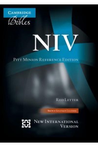 NIV Pitt Minion Reference Bible, Brown Goatskin Leather, Red-Letter Text, NI446:XR